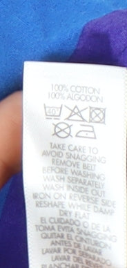 Dunnes Women’s Multicoloured Stripe Cotton Sheath Dress Size 14 Scoop Neck