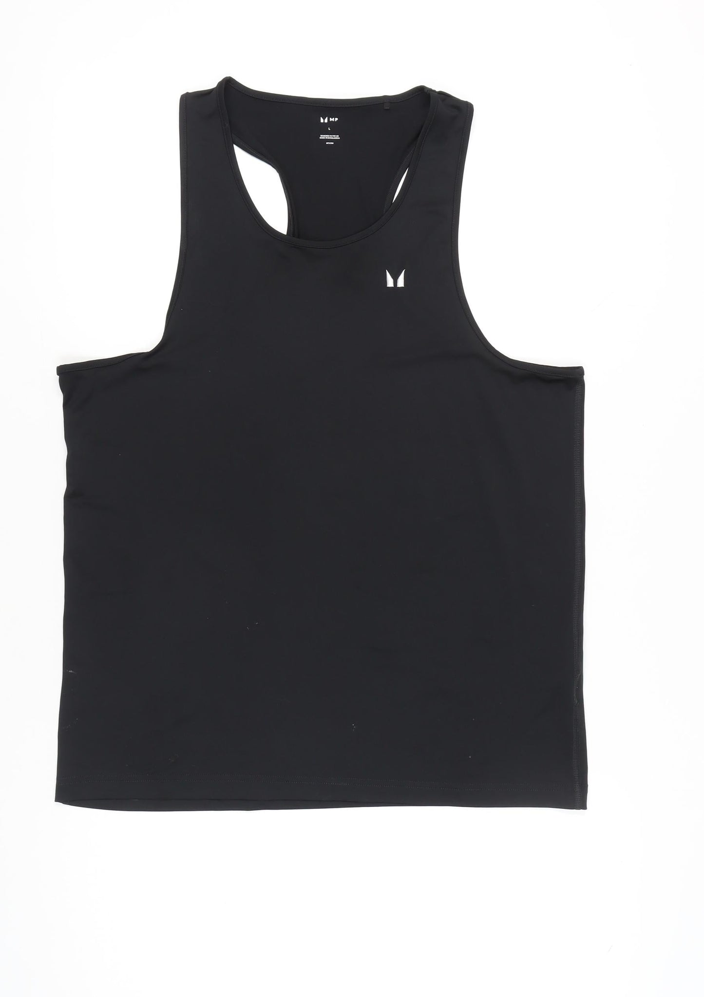 MP Men’s Black Tank Top L Athletic Fit Gym Training Sportswear