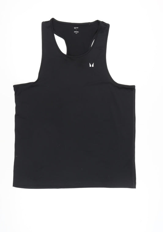 MP Men’s Black Tank Top L Athletic Fit Gym Training Sportswear