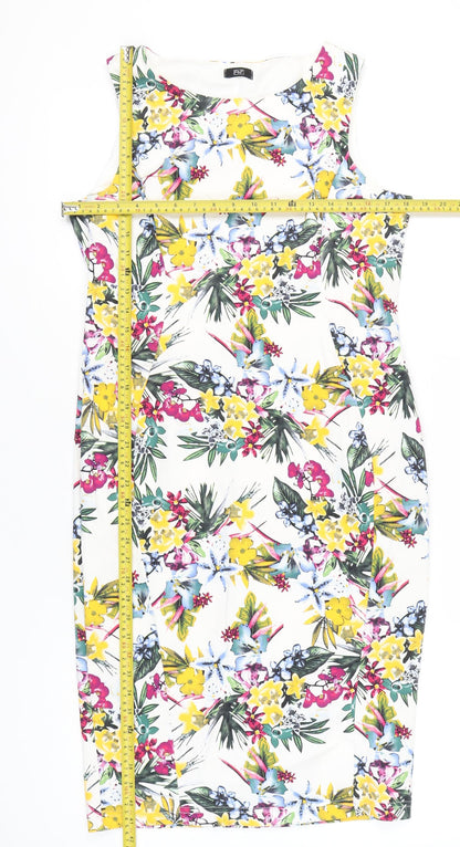 F&F Women’s Multicoloured Floral Bodycon Dress Size 16