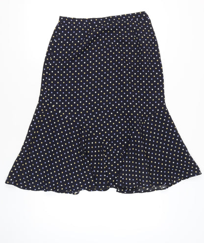 Eastex Women’s Blue Polka Dot Midi Trumpet Skirt Size 12