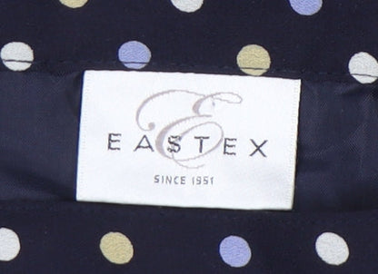 Eastex Women’s Blue Polka Dot Midi Trumpet Skirt Size 12