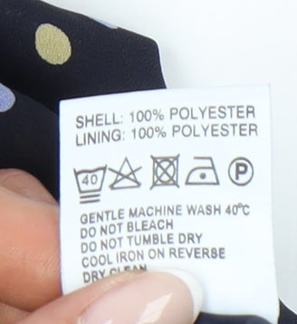 Eastex Women’s Blue Polka Dot Midi Trumpet Skirt Size 12