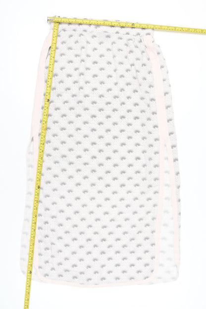 Mint Velvet Womens White Geometric Midi Skirt Size 10 Viscose