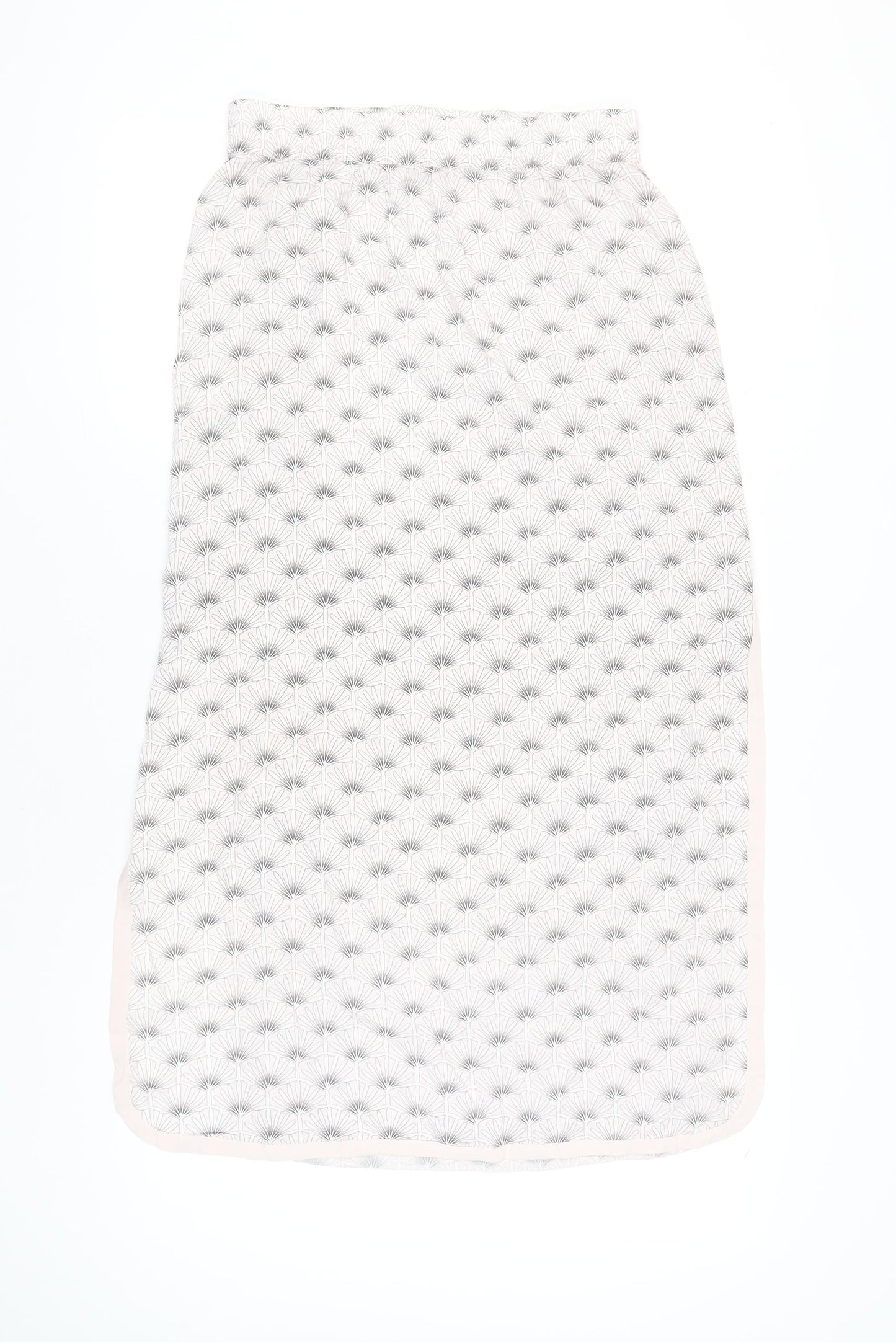 Mint Velvet Womens White Geometric Midi Skirt Size 10 Viscose