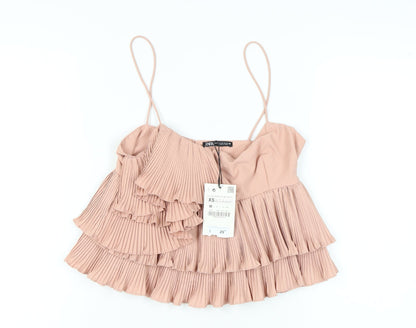 Womens UK Size XS Zara Pink Camisole Tank