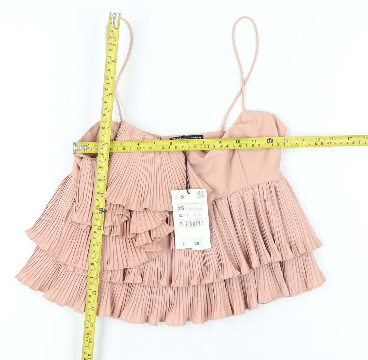 Womens UK Size XS Zara Pink Camisole Tank