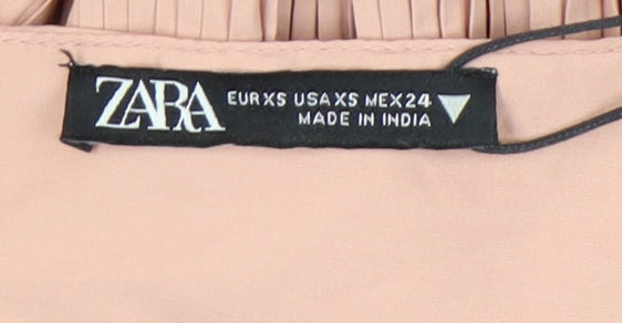 Womens UK Size XS Zara Pink Camisole Tank