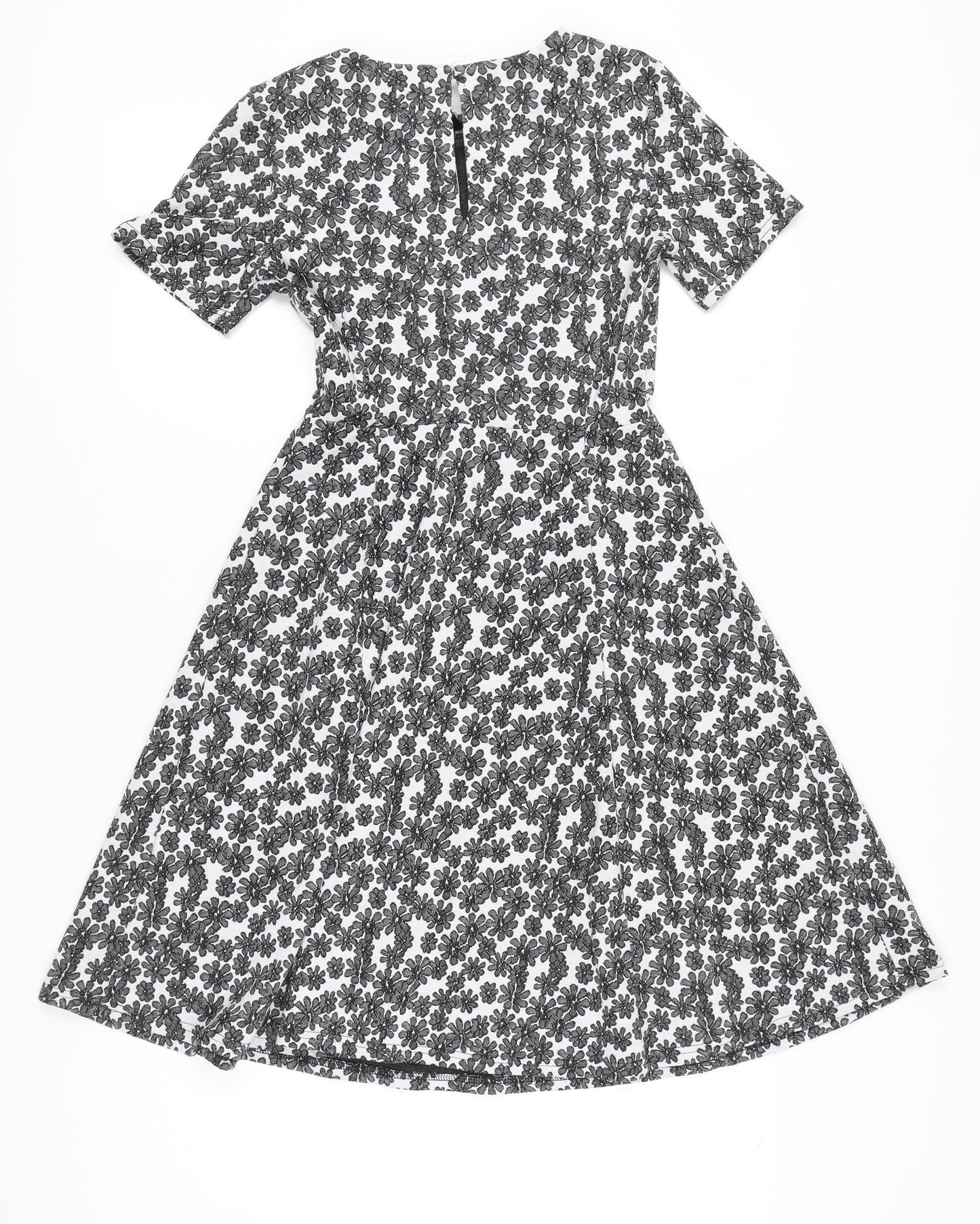 Dorothy Perkins Women’s Black White Floral A-Line Dress Size 6