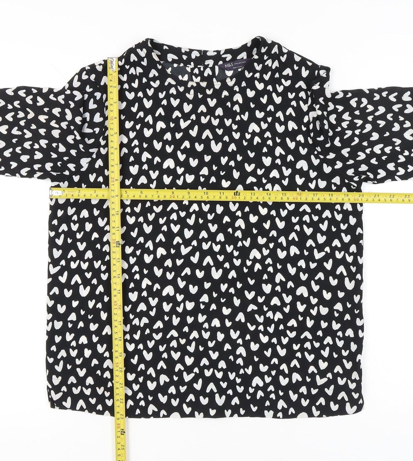 Womens UK Size 10 Marks and Spencer Black Basic Blouse