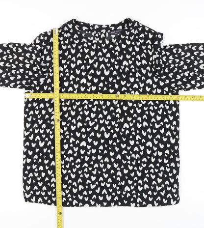 Womens UK Size 10 Marks and Spencer Black Basic Blouse