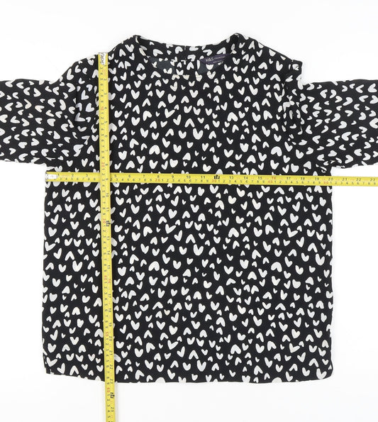 Womens UK Size 10 Marks and Spencer Black Basic Blouse