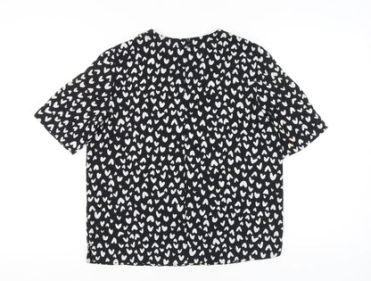 Womens UK Size 10 Marks and Spencer Black Basic Blouse