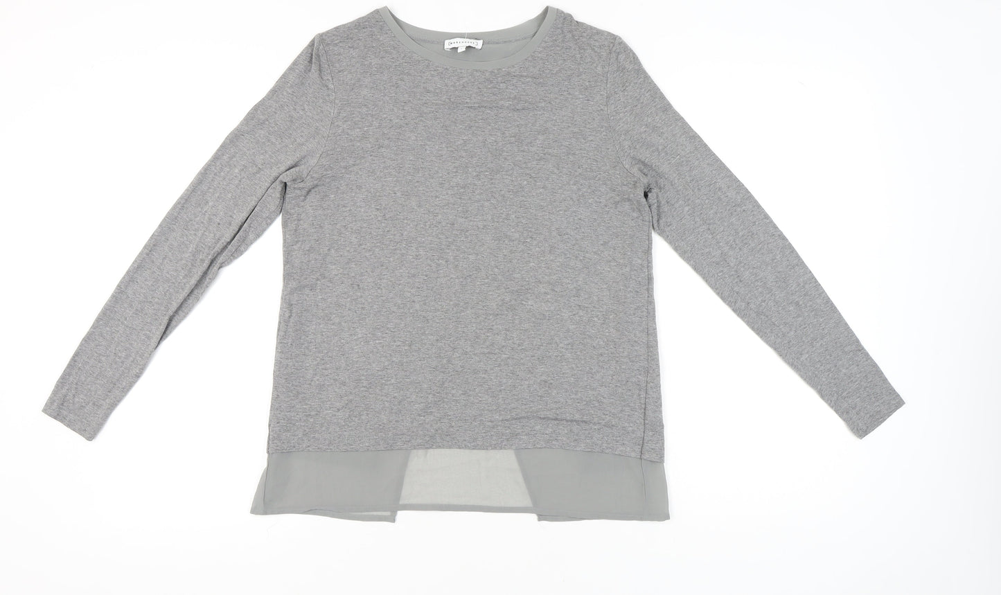 Womens UK Size 8 Warehouse Grey Tunic Blouse