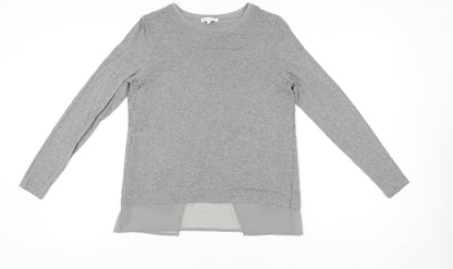 Womens UK Size 8 Warehouse Grey Tunic Blouse
