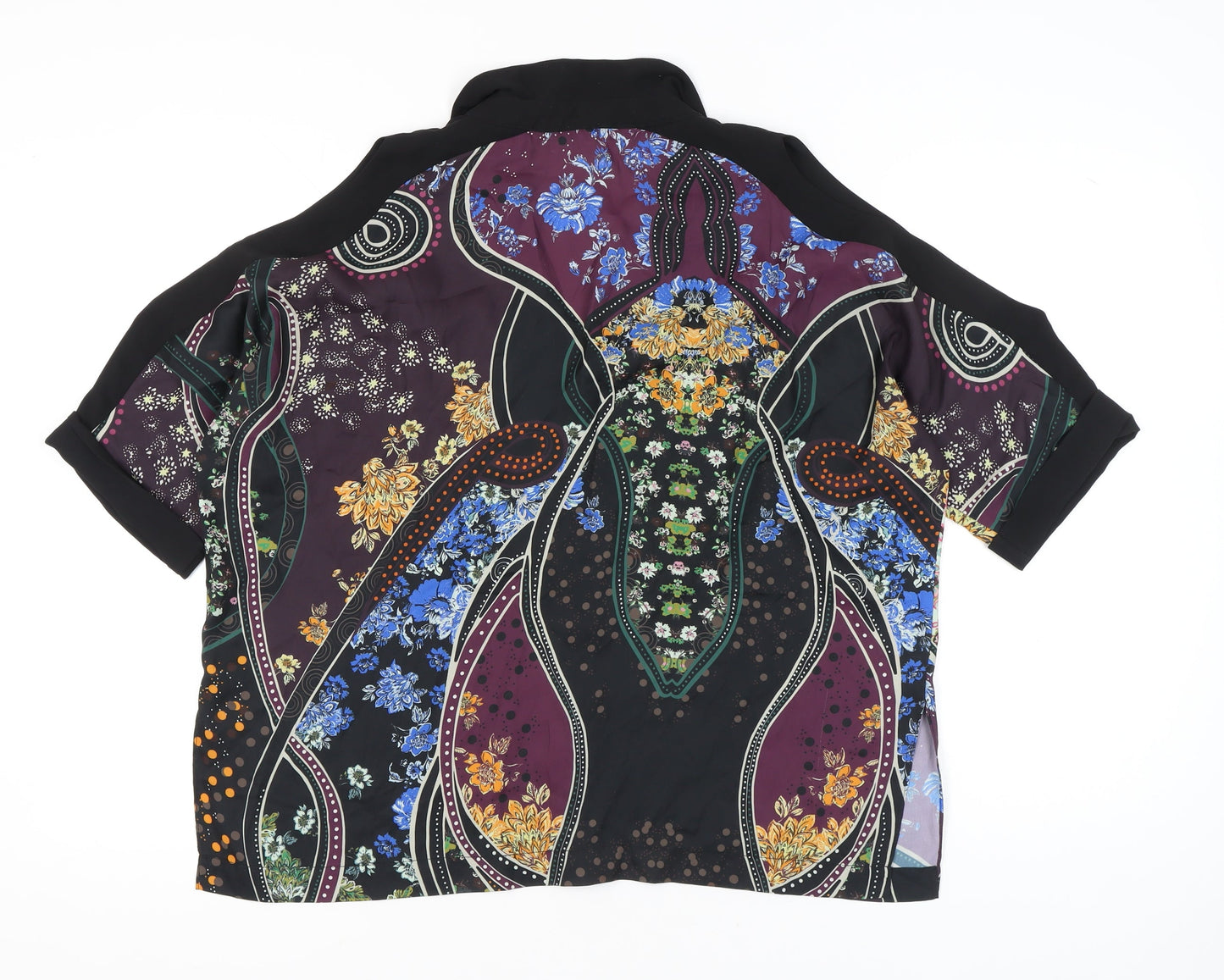 Womens UK Size 14 River Island Multicoloured Tunic Button-Up