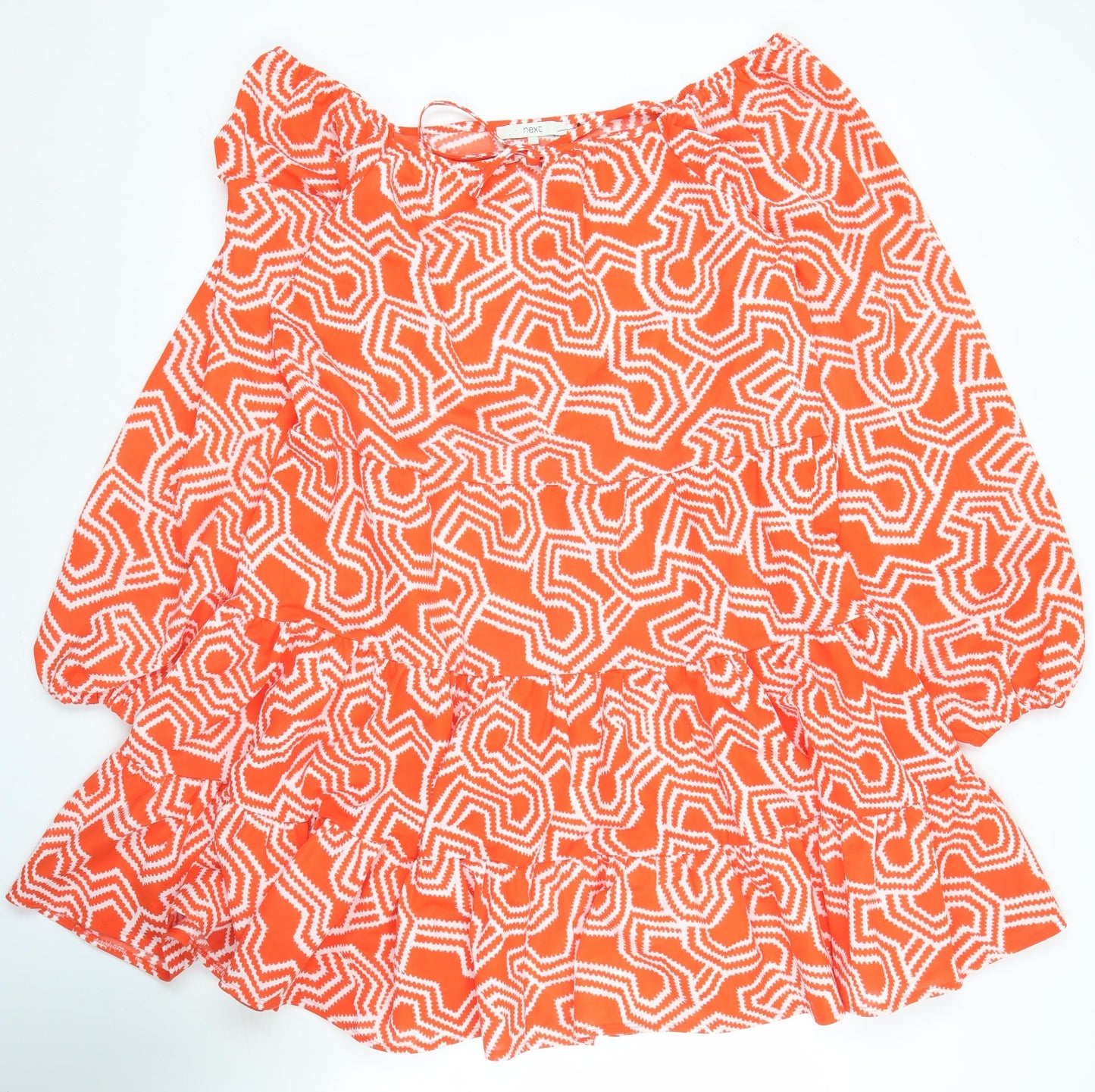 Next Women’s Orange Geometric One Shoulder Bodycon Dress Size 16