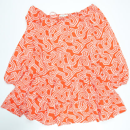 Next Women’s Orange Geometric One Shoulder Bodycon Dress Size 16