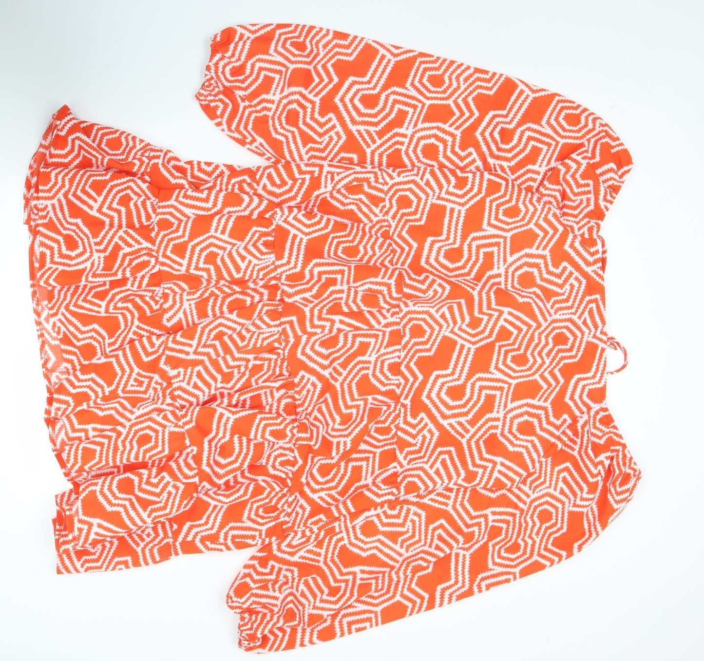 Next Women’s Orange Geometric One Shoulder Bodycon Dress Size 16