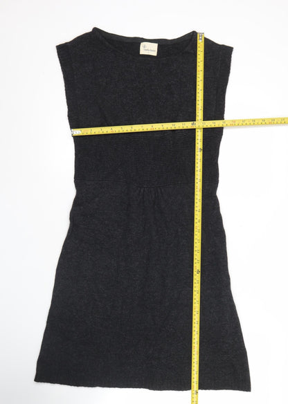 Stella Forest Womens Black Knit Sleeveless Bodycon Dress Size 12