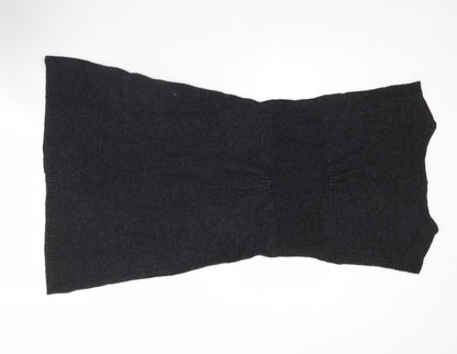 Stella Forest Womens Black Knit Sleeveless Bodycon Dress Size 12