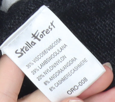Stella Forest Womens Black Knit Sleeveless Bodycon Dress Size 12