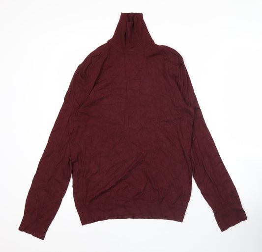 Womens UK Size 2XS Bershka Red Pullover Jumper