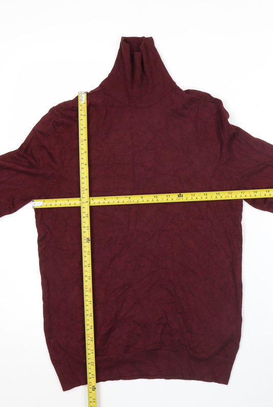 Womens UK Size 2XS Bershka Red Pullover Jumper