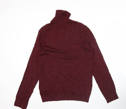 Womens UK Size 2XS Bershka Red Pullover Jumper