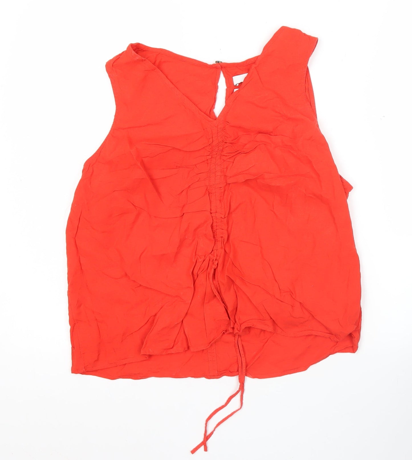 Womens UK Size 16 Marks and Spencer Red Tunic Blouse