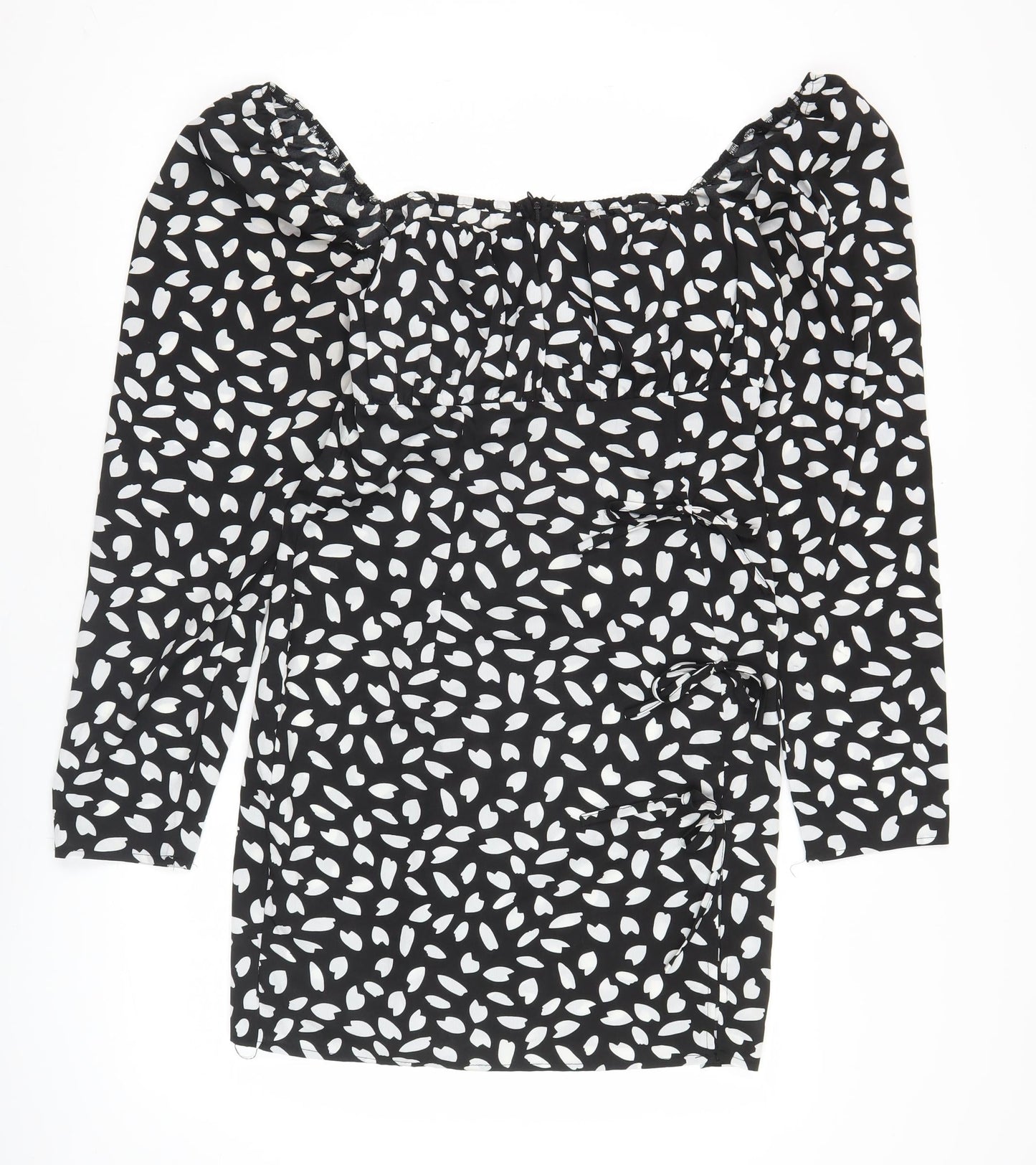 PrettyLittleThing Women’s Black Size 14 Bodycon Mini Dress Ruched