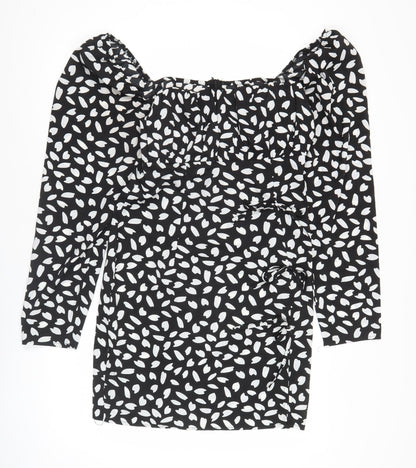 PrettyLittleThing Women’s Black Size 14 Bodycon Mini Dress Ruched