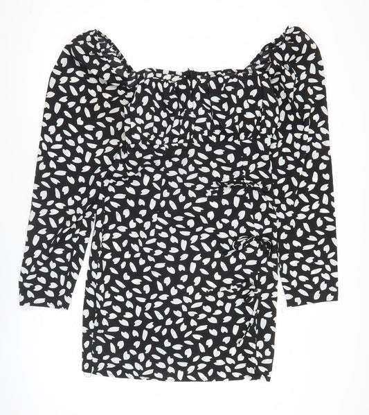 PrettyLittleThing Women’s Black Size 14 Bodycon Mini Dress Ruched