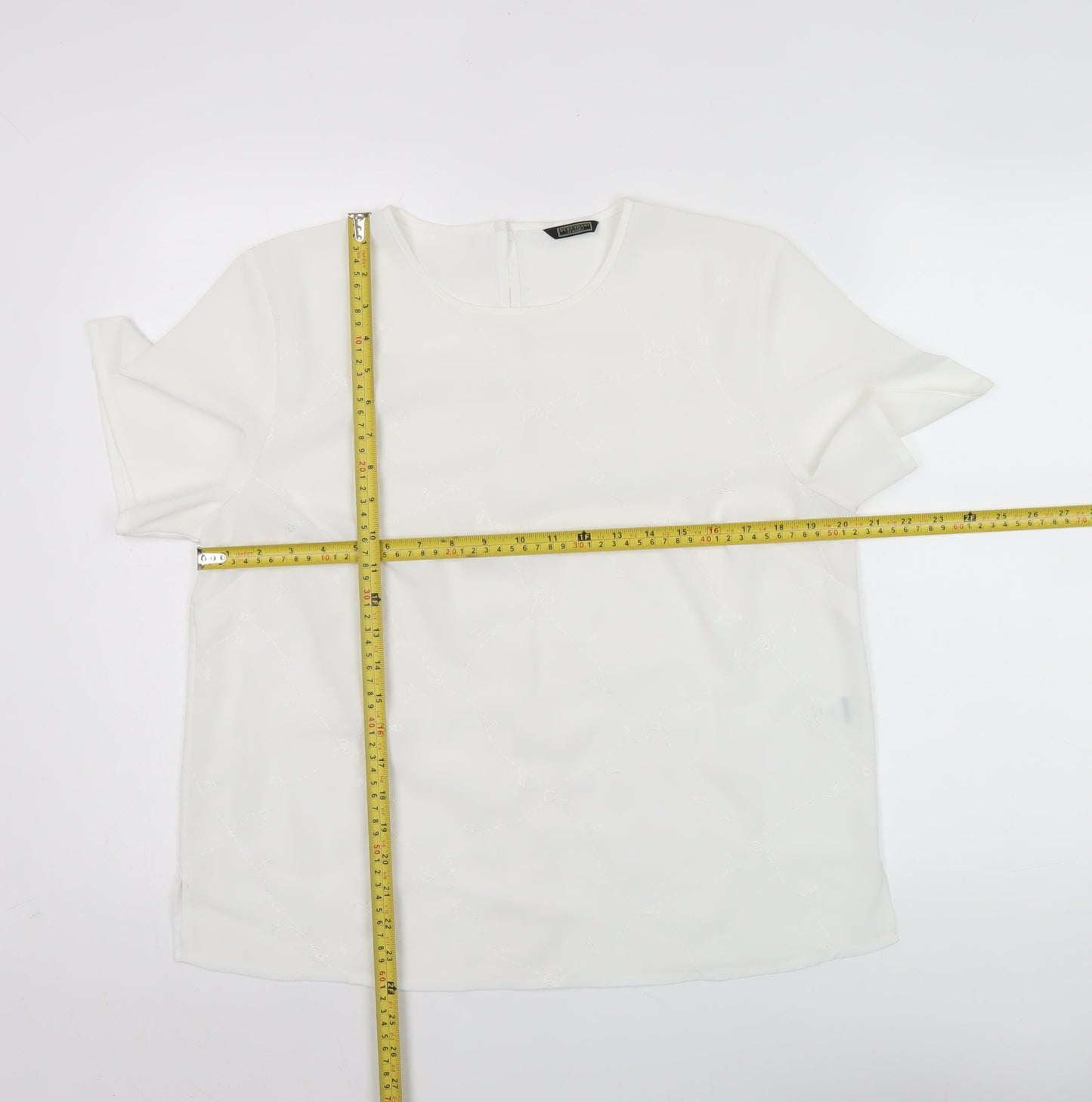 Womens UK Size 14 Debenhams White Basic Blouse