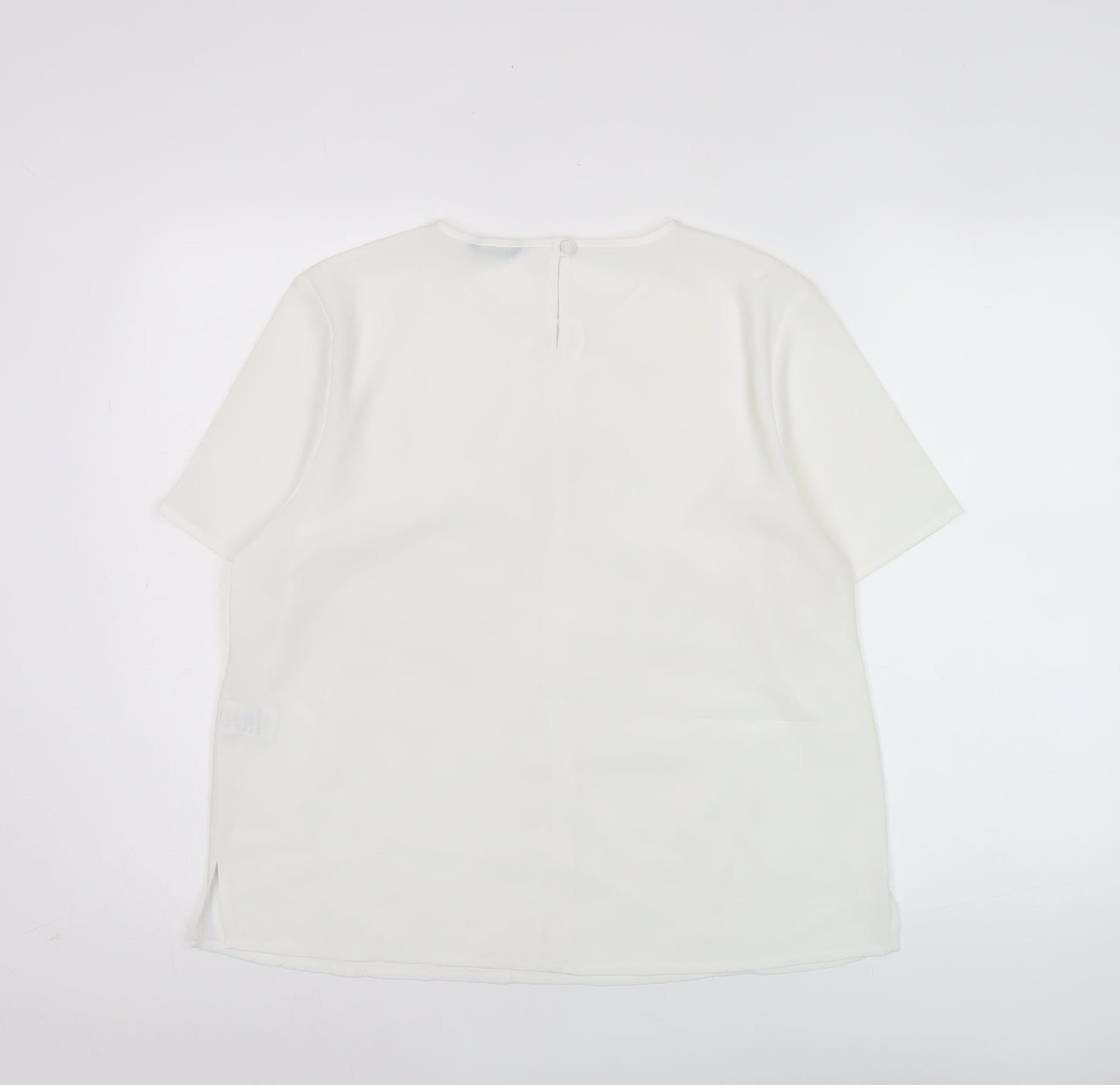 Womens UK Size 14 Debenhams White Basic Blouse