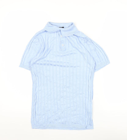 Womens UK Size XS River Island Blue Basic Polo
