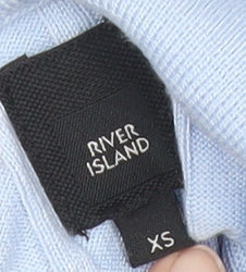 Womens UK Size XS River Island Blue Basic Polo