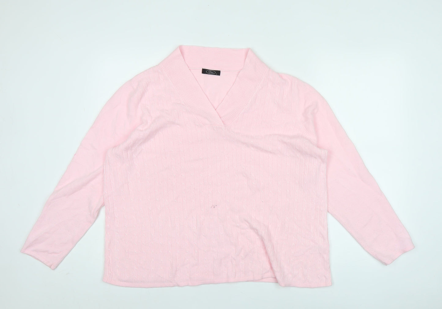 Womens UK Size L BM Pink Pullover Jumper