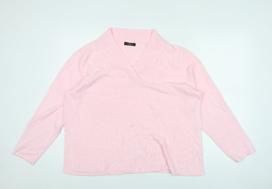 Womens UK Size L BM Pink Pullover Jumper