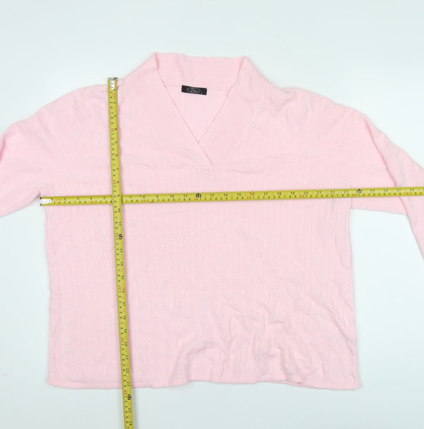 Womens UK Size L BM Pink Pullover Jumper