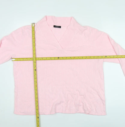 Womens UK Size L BM Pink Pullover Jumper