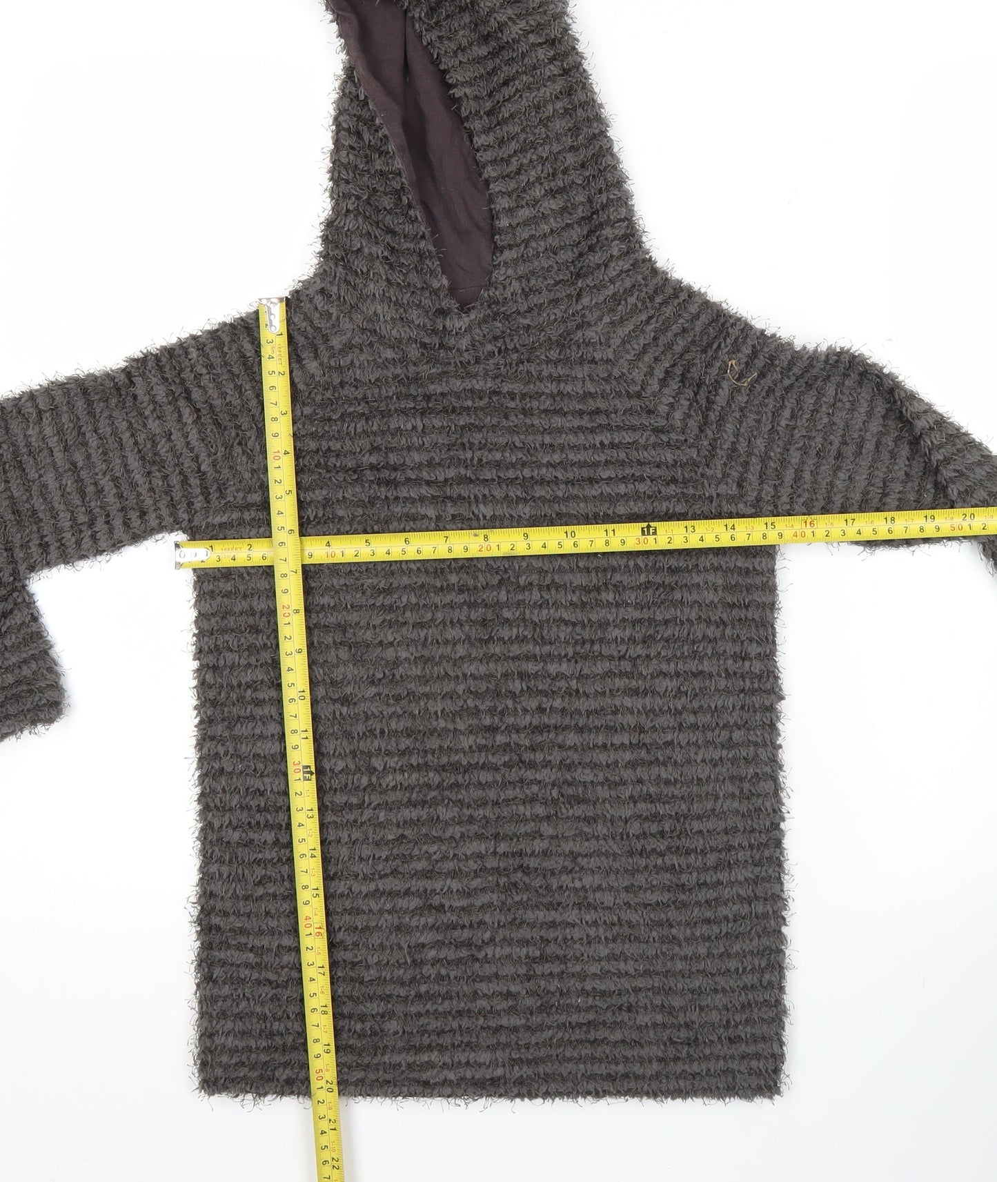 Imoga Teens Grey Pullover Hoodie Size 8 Fleece Lined Winter Top