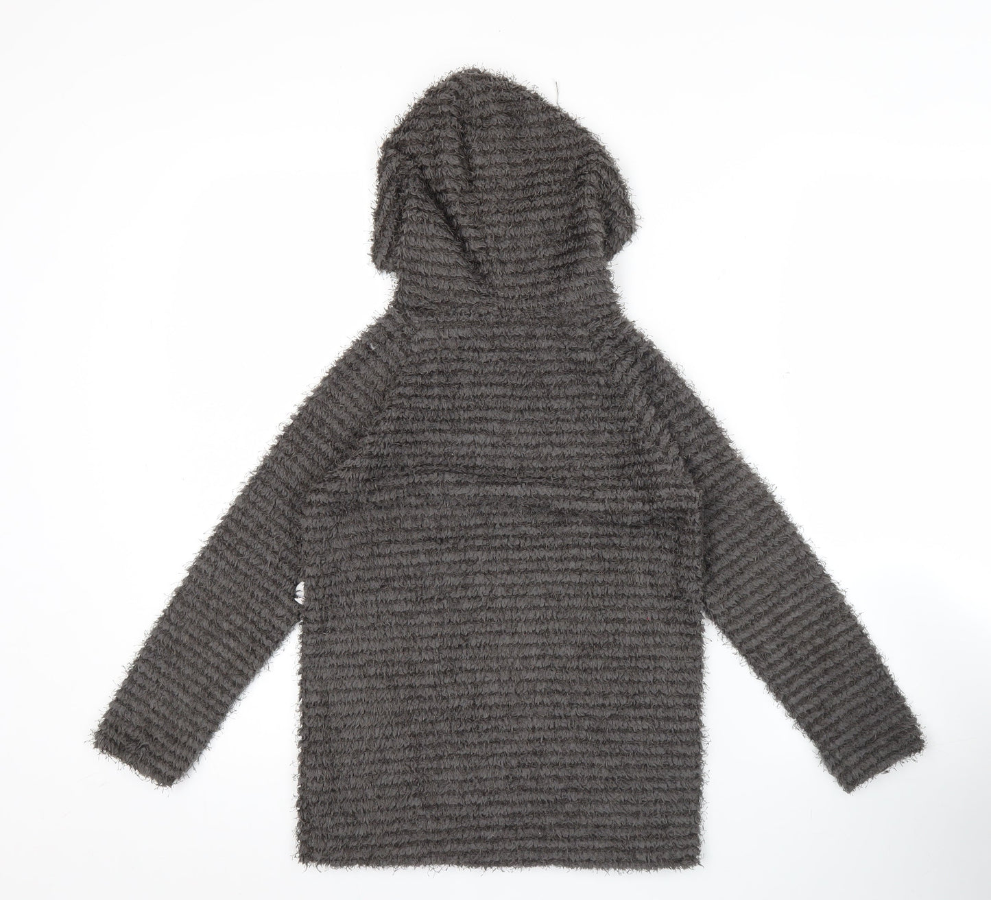 Imoga Teens Grey Pullover Hoodie Size 8 Fleece Lined Winter Top