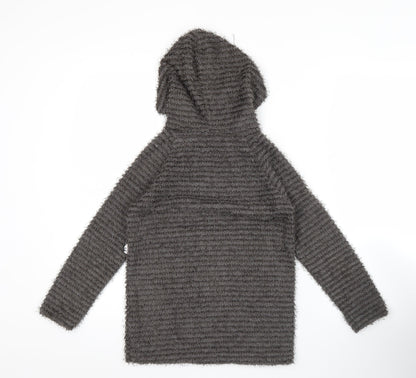 Imoga Teens Grey Pullover Hoodie Size 8 Fleece Lined Winter Top