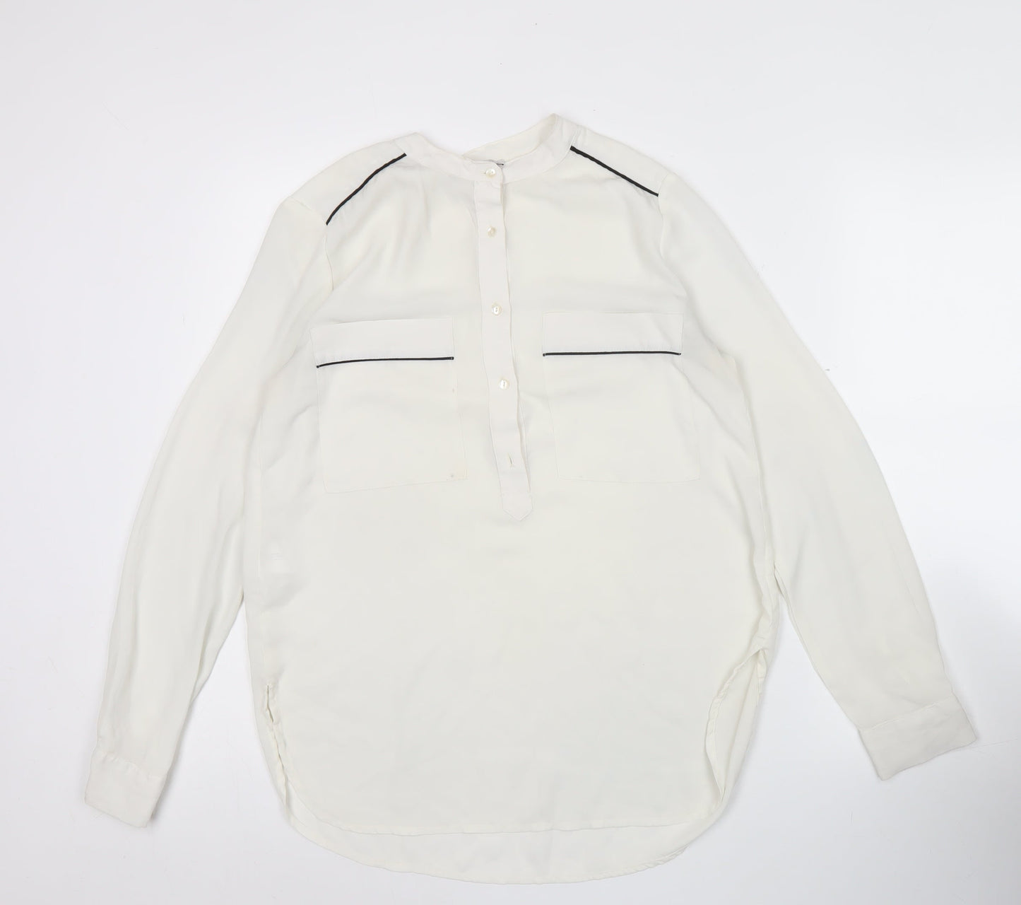 Womens UK Size XS Mango Ivory Tunic Blouse