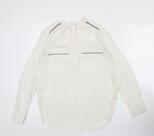 Womens UK Size XS Mango Ivory Tunic Blouse