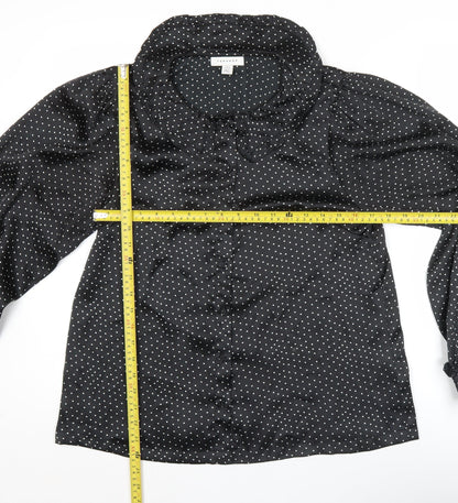 Womens UK Size 10 Topshop Black Basic Blouse