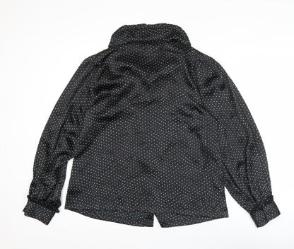 Womens UK Size 10 Topshop Black Basic Blouse