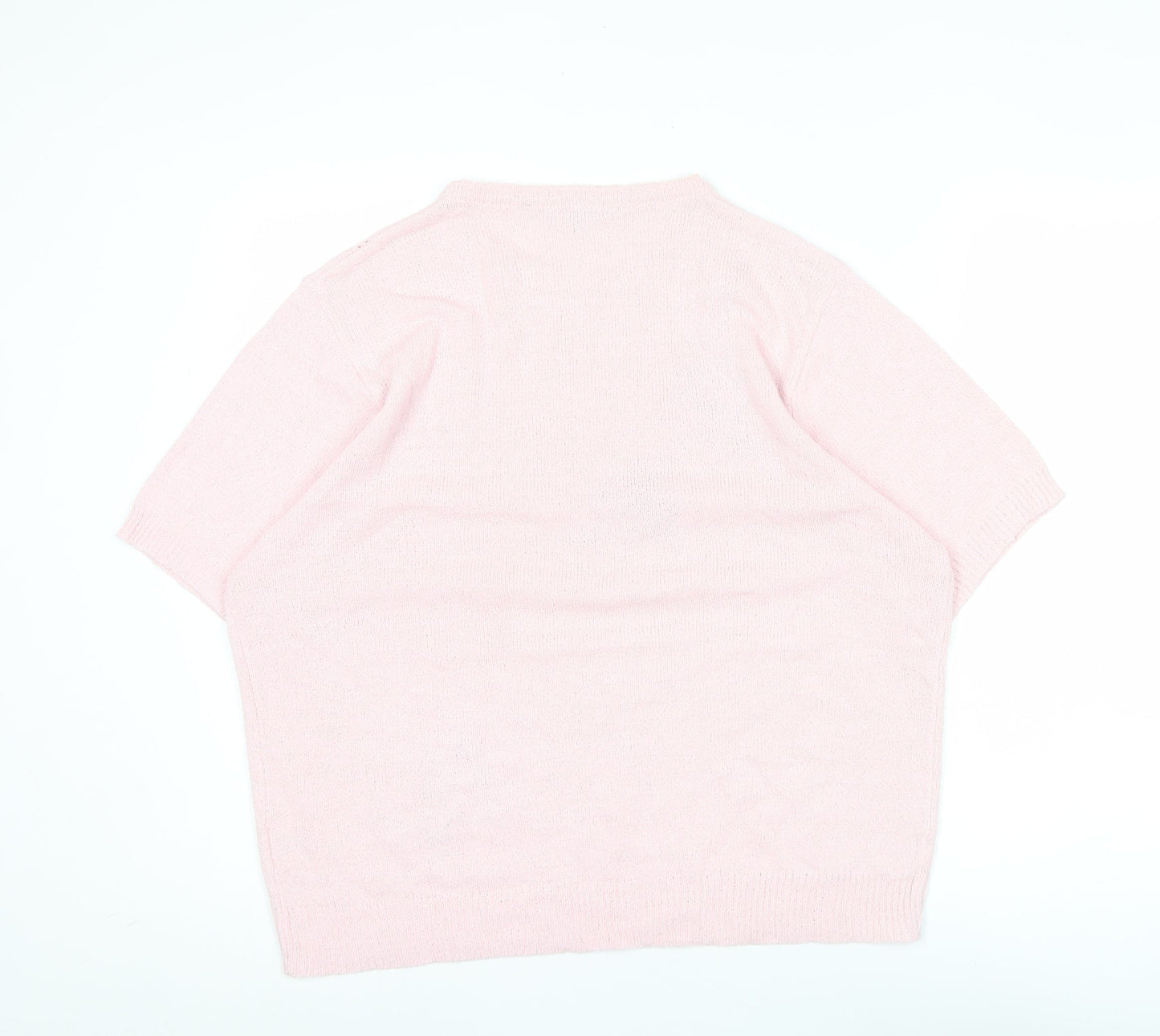 Womens UK Size XL Mia Moda Pink Pullover Jumper