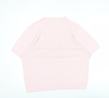 Womens UK Size XL Mia Moda Pink Pullover Jumper